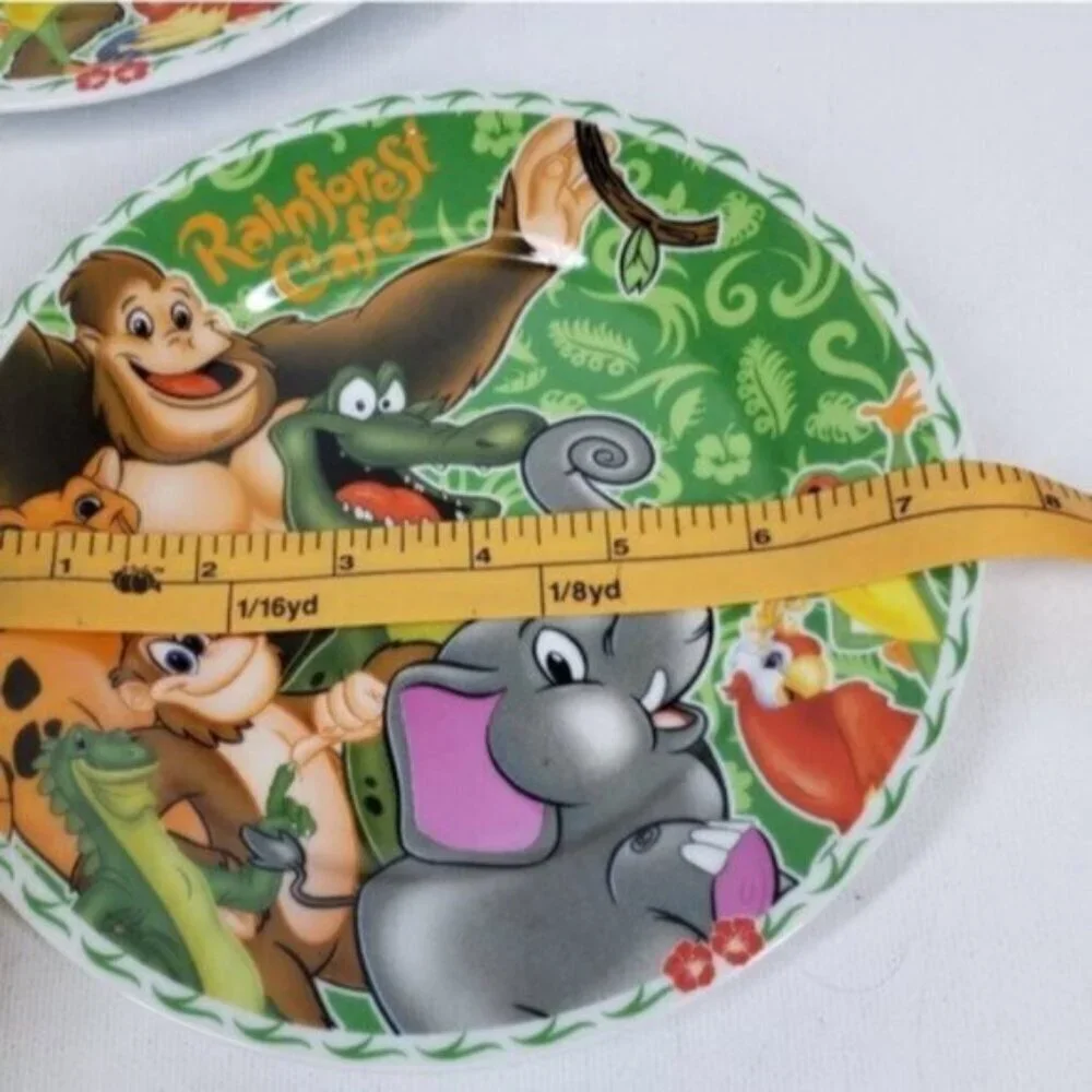 Vintage Rainforest Cafe 3 Piece Place Setting Bowl Salad Dinner Plate Br… - Picture 12 of 13